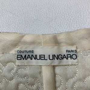 246 EMANUEL UNGARO フラワープリント 刺繍 半袖 ジャケット 羽織り 花柄 エマニュエル ウンガロ マルチカラー 40424Pの画像3