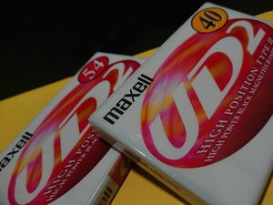 【2本SEALED 未開封】maxell UD2 40/54分 ハイポジ カセットテープ CASSETTE TAPE■日立マクセル