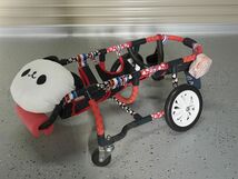 送料無料 新品同様 美品 中古 犬用 車いす 車椅子 車イス コーギー用[9~11kg 4輪車 歩行器 歩行補助器 リハビリ カート 老犬 中型犬 介護]_画像1