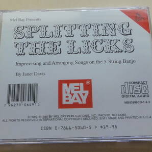 Mel Bay Presents SPLITTING THE LICKS Improvising Arranging Songs 5-Strings Banjo Janet Davis 2CD 5弦バンジョーの即興演奏と編曲の画像2