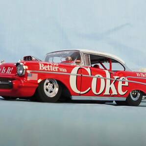 1/24ダンバリーミント 1957 Chevy Bel Air ベルエアー Pro Stock Comp Coca-Cola 箱なし中古品の画像4