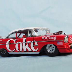 1/24ダンバリーミント 1957 Chevy Bel Air ベルエアー Pro Stock Comp Coca-Cola 箱なし中古品の画像6