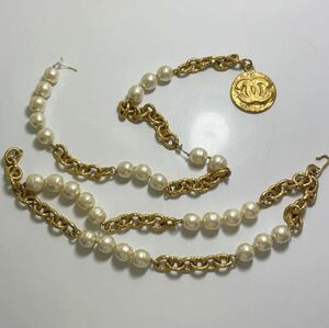 アクセサリー パール ゴールド CHANEL チェーン　パールアクセサリー 