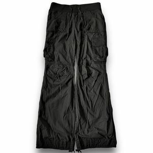 G.O.A Parachute Flared Black Cargo Pants ゴア ミリタリー フレア カーゴパンツ Goa l.g.b ifsixwasnine kmrii share spirit Archive 00s