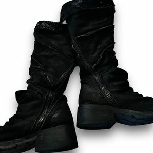 KMRii Archive Leather Crush Long Boots ケムリ アーカイブ ブーツ lgb l.g.b. ifsixwasnine 14th addiction yasuyuki ishii goa 00’s の画像3