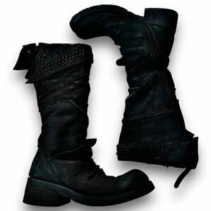 KMRii Archive Leather Crush Long Boots ケムリ アーカイブ ブーツ lgb l.g.b. ifsixwasnine 14th addiction yasuyuki ishii goa 00’s の画像2