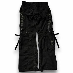 00’s PPFM Archive Bondage Cargo Pants Black ペイトンプレイス アーカイブ カーゴパンツ lgb kmrii ifsixwasnine 14th addiction goa の画像5