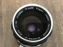 H1016 Nikon ニコン Non-Ai NIKKOR-S Auto 35mm F2.8 非Ai 一眼レフ カメラレンズ 単焦点 広角 動作確認済み_画像3