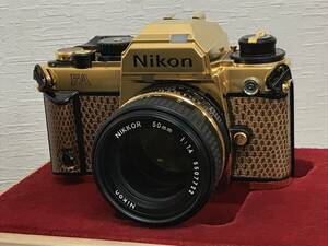 H1040 未使用品 Nikon ニコン FA Gold ゴールド フィルムカメラ / Ai NIKKOR 50mm F1.4S 外箱付き 希少品 シャッターNG ジャンク