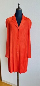 *PLEATS PLEASE* pleat pulley z orange color One-piece jacket Issey Miyake super superior article [ size 3]