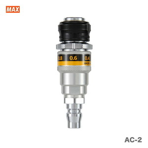 小型便 マックス エア調圧器 AC-2 商品品番AC96005 常圧→常圧へ調圧 全長91mm 見やすい圧力調整目盛付 常圧用エアツールを使用できる調圧器 MAX 。