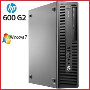 デスクトップパソコン 中古パソコン Windows7 pro 32bit HP 第6世代 Core i5 メモリ4GB 600G2 0005A