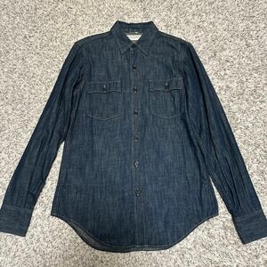 【正規店購入】SAINT LAURENT PARIS サンローラン パリ メンズ デニムシャツ XSサイズ