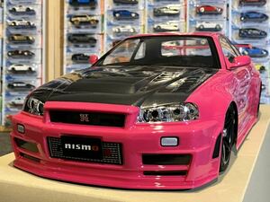 タミヤラジコン日産スカイラインGT-R R34 塗装済 スペアボディ　チェリーレッド