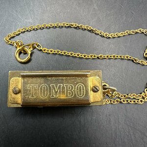 q393 ヴィンテージ TOMBO トンボ 　ハーモニカ　ミニ　楽器　ネックレス　ペンダント　アクセサリー　音楽