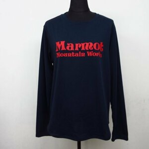 t4511　マーモット　レディース　トップス　長袖Tシャツ　アウトドアウェア　ネイビー　サイズXL　デサント　Marmot