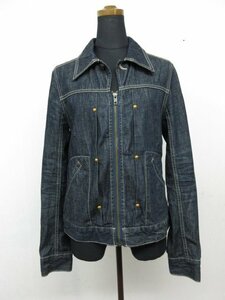 a7001　美品　BEAMS　BOY　JEANS　ARE　GO.　デニムジャケット　レディース　サイズ1　ネイビー系　ステッチ　　　