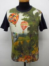 m5469 美品　ポールスミス　Tシャツ　綿100％　気球柄×ネイビー　日本製　S～M程度　Paul Smith　ジョイックスコーポレーション_画像1