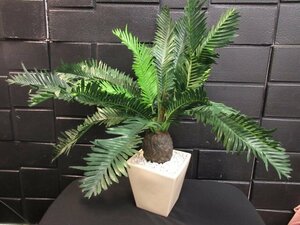 t4858　フェイクグリーン　ソテツ？　人口ヤシ　人工観葉植物　高さ約60cm　インテリア　