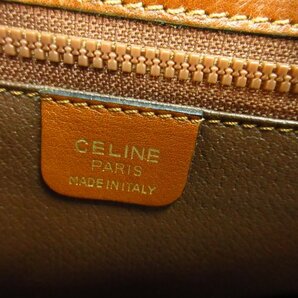 ｍ5188 ヴィンテージ/現状品 CELINE セリーヌ レザーポシェット/クラッチバッグなど キャメル イタリア製 本革 サイズ約25×18×6cmの画像10