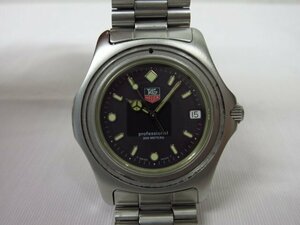 y5139 　稼動品　TAG HEUER 腕時計　プロフェッショナル WE1110-R デイト ブラック文字盤 クォーツ　200m　タグホイヤー 現状品