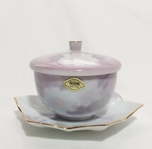 未使用・長期保管品 有田焼 永泉作 番茶器 雅峯 湯のみ 茶器 セット 湯呑 揃 金縁 ふた付 茶托 （菓子皿や銘々皿にも）５客_画像7