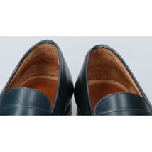 Crockett&Jones クロケット＆ジョーンズ 8363 BOSTON ボストン コインローファー ネイビー シューズ 8E_画像8