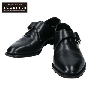 [1 jpy ]SHETLANDFOXsheto Land fox 3032 single monk strap shoes 7 black men's 