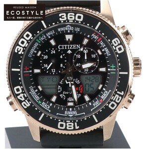 【1円】CITIZEN シチズン JR4063-12E C660 PROMASTER プロマスター エコ・ドライブ ヨットタイマー 腕時計 ゴールド/ブラック