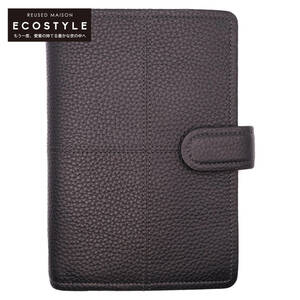 【1円/新品同様】 Filofax ファイロファックス ブラック クラシックステッチ ソフト バイブル 手帳カバー