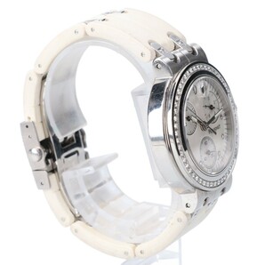PEQUIGNET ペキニエ 1322509 クロノグラフ ダイヤモンドベゼル ラバーベルト クオーツ 腕時計の画像4