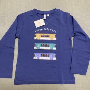 Samansa Mos2 Lagom（KIDS）長袖Tシャツ 電車 ロンT 120