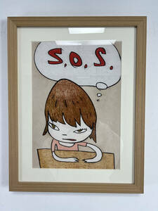 【模写】奈良美智 Yoshitomo Nara S.O.S. 版画 42 x 29.5 cm