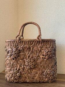  mountain .. basket bag disorder braided, flower braided inside cloth equipped pocket equipped 