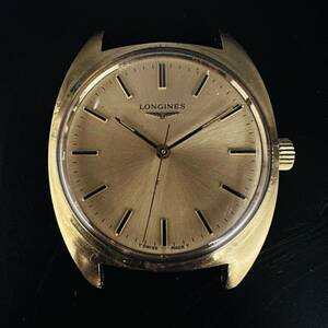 LONGINES ロンジン automatic GOLD electronicplate 20 稼働品 オートマ 647104 メンズ 腕時計 15631 ゴールド 文字盤 ブランド品 1円出品 