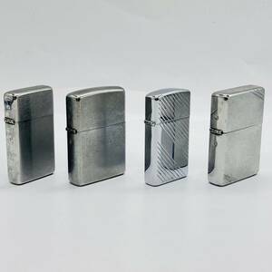 ZIPPO 4本 まとめ スリム アーマー シルバーカラー １円出品 オイル ライター コレクション 格安 おまとめ シンプル かっこいい おしゃれ