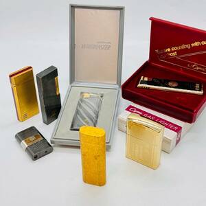 Cartier カルティエ ガスライター ゴールドカラー 現状品 おまけライター6個付き まとめ 高級 ブランド おしゃれ かっこいい 喫煙具
