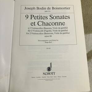 Boismortier,J.B.de ボワモルティエ 9 Petites Sonates et Chaconne op. 66の画像3