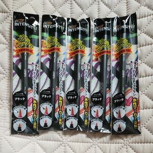 筆ペン　ブラック5本ビック(Bic) 水性 ペン 筆ペン セット Intensity デュアルチップ マーカー