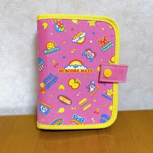 平成レトロ システム手帳 カバー バインダー ピンクデニム 黄色