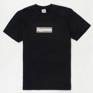 supreme×Burberry box logo Tシャツ Black