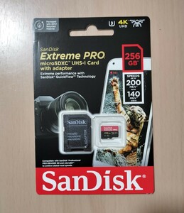 SanDisk microSDカード 256GB Extreme Pro 最上位モデル 正規品 証明書付き 新品未開封 SDSQXCD-256G-GN6MA サンディスク