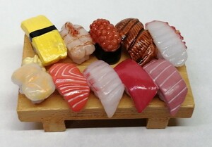 握り寿司　寿司　すし　スシ　SUSHI　マグロ　イクラ　サーモン　他　ミニチュア　フィギュア