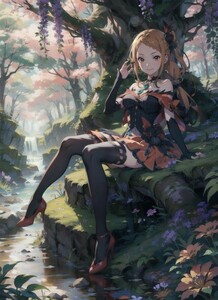 [14185], プリシラ・バーリエル, A4 アート ポスター イラスト 同人 美少女 ファンアート アニメ