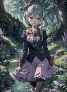 [14167], 老倉育, A4 アート ポスター イラスト 同人 美少女 ファンアート アニメ