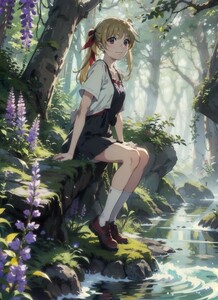 [14482], フェイト・テスタロッサ, A4 アート ポスター イラスト 同人 美少女 ファンアート アニメ