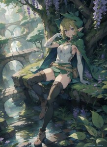 [14421], リュー・リオン, A4 アート ポスター イラスト 同人 美少女 ファンアート アニメ