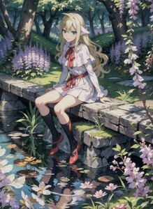 [14461], メイビス・ヴァーミリオン, A4 アート ポスター イラスト 同人 美少女 ファンアート アニメ