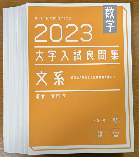 【裁断済】安田亨 2023大学入試良問集 文系