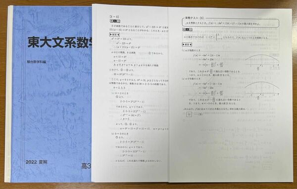 【裁断済】駿台 2022 森茂樹 東大文系数学